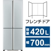 AQR-TZ42N（S） [冷蔵庫 TZシリーズ（420L・幅70cm・フレンチドア（観音開き）・4ドア・サテンシルバー）薄型大容量]