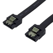 SATA3ケーブル 黒 ラッチ付 20cm SS-SAT20BK-S1