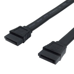 SATA3ケーブル 黒 ラッチなし 30cm SS-SAT30BK-S0