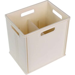 収納ボックス キューBOX スリム深型 収納ケース アイボリー