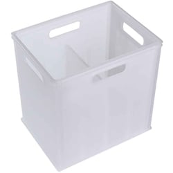 収納ボックス キューBOX スリム深型 収納ケース クリアホワイト