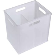 収納ボックス キューBOX スリム深型 収納ケース クリアホワイト