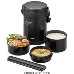 ステンレスランチジャー カトラリー付き 1310ml 縦型 マットブラック ARL-18 BD