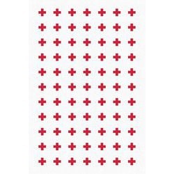 0118-095 [キッチンタオル Cross RED]