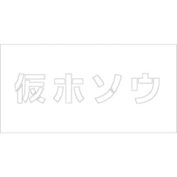 6300003425 [吹付けプレート 仮ホソウ 文字高H100mm横型]