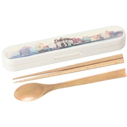 コンビセット 18cm 箸 スプーン ウィズフォト 町並み MM-394