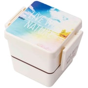 MM-498 [お弁当箱 2段 600ml スクエア ランチボックス ウィズフォト ビーチ]