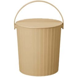 座れる バケツ 蓋付き 15リットル カーキベージュ