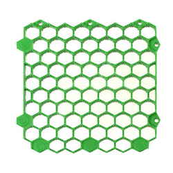 スノコ ジョイント 15×15×1.2cm 水切りユニット 抗菌システムスノコ ハード 1枚 グリーン HA-1501