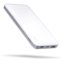 モバイルバッテリー 10000mAh ホワイト パワーバンク FSLP-CA100W