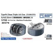BSTIJN70021 1/700 日本海軍 戦艦大和用 九六式二十五粍三連装機銃 爆風避盾付き B（戦時中生産型） [プラモデル用パーツ]