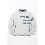 SYG-23S08 DOUBLE FACE MOCK SWEAT SHIRTS グレー Mサイズ [トップス]