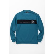 SYG-23S10 WAFFLE BUTTON SHIRTS ブルー Mサイズ [トップス]