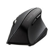 マウス エルゴノミクス Bluetooth 無線 ワイヤレス 静音 ブルーLED 5ボタン 戻る/進むボタン搭載 カウント切り替え機能 機能割り当て 抗菌 大きめ Bluetooth 5.1 ブラック MA-ERGBTK11