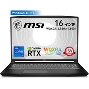 CREATORPRO-M16-1739JP [ノートパソコン/CreatorPro M16 A12U/16型/Core i7-12700H/NVIDIA RTX A1000 Laptop GPU/メモリ 16GB/SSD 1TB/Windows 11 Pro/ブラック]