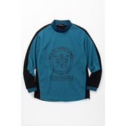 SYG-23S11 WAFFLE HIGH NECK SHIRTS ブルー Mサイズ [トップス]
