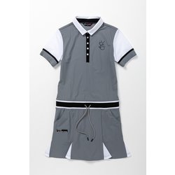 SYG-23S14W Carvico 404 ONE PIECE SKIRT グレー Lサイズ [トップス]