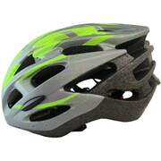 大人用サイクルヘルメット CEマーク バイザー付 M/Lサイズ(58~61cm) グリーン DE-88