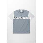 SYG-23S29 BLOCK INLAY PANEL ZIP MOCK グレー Lサイズ [トップス]