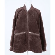 smoAaflejaaMbrw [ZIPPER FLEECE JACKET ブラウン M]