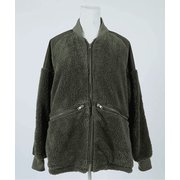 smoAaflejaaLkha [ZIPPER FLEECE JACKET カーキ L]