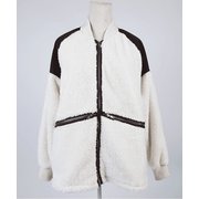 smoAaflejaaMwht [ZIPPER FLEECE JACKET ホワイト M]