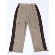 smoAcorpaaSkha [W POCKETS CORDUROY LINE PANTS カーキ S]