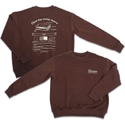 smoAccnsaLbrw [COTTON CREW NECK BIG SWEAT - S’more recipe L ブラウン]