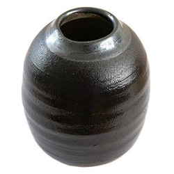 フラワーベース 陶器 Deep Breath Flower Vase ブラック DB-Fb