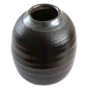 フラワーベース 陶器 Deep Breath Flower Vase ブラック DB-Fb