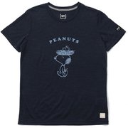 スヌーピー＆ウッドストック 半袖Tシャツ SNWJ10075 J005 ネイビー Sサイズ [フィットネス ヨガ シャツ レディース]