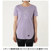 スヌーピー オーガニックコットンチュニック W V-SNOOPY ORGANIC COTTON TUNIC SNWJ10078 J070 パープル Sサイズ [フィットネス ヨガ シャツ レディース]