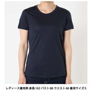 半袖インナー ベースTシャツ W BASE TEE 140 SNW004390N 294 ネイビー Mサイズ [フィットネス ヨガ シャツ レディース]