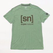M LOGO TEE メンズ [sn]ロゴTシャツ SNM015233N W14 グリーン Mサイズ [アウトドア カットソー メンズ]
