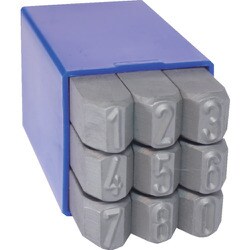 グラブレム 逆数字刻印セット スタンダード 0～9 3mm 10303000