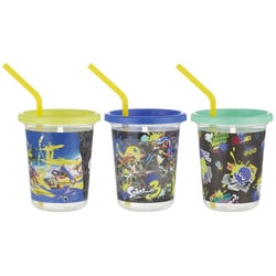 ランチグッズ SIH3ST スプラトゥーン3 ストロー付プラスチック製タンブラー 320ml 3個セット