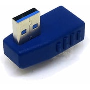 USB3.0 Aコネクタ to 左L型 変換アダプター ブルー CP6346