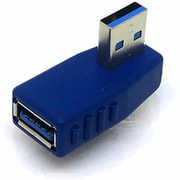 USB3.0 Aコネクタ to 右L型 変換アダプター ブルー CP6353