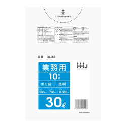 ゴミ袋 30L 70x50cm 厚さ0.03mm 10枚入り 透明 GL33