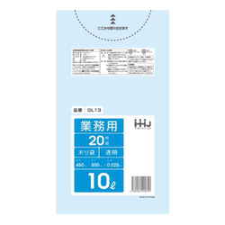 ゴミ袋 10L 50x45cm 厚さ0.025mm 20枚入り 透明 GL13