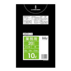 ゴミ袋 10L 50x45cm 厚さ0.025mm 20枚入り 黒色 GL12