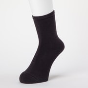 オカモト 紳士ココピタ あったか実感無地18cm丈25-27CM ブラック