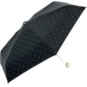 折りたたみ傘 晴雨兼用 Parasol by Smartduo(パラソル バイ スマートデュオ) 52cm 手開き式 6本骨 UV加工 Silver Pinstar BK 57300