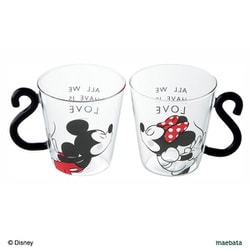 ディズニー ミッキーマウス＆ミニーマウス 耐熱ガラス マグカップ（約290ml） ペアセット (2個入り) D-MF62 52159