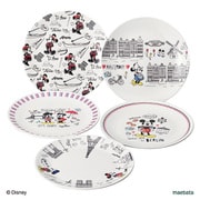 ディズニー ミッキーマウス&ミニーマウス LET'S TRAVEL ケーキ皿(約20cm) 5枚セット D-MF56 51910