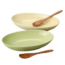 マ・クルール カレー皿 ペアセット （木製スプーン付） 51630