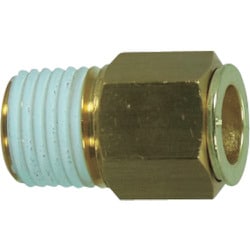 チヨダ 冷却水配管用タッチコネクターフジVタイプメイルコネクター（金属） 12mm・R1/4 12-02M-V
