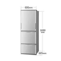 地域限定送料無料　シャープ３ドア冷蔵庫2019年製　容量350L　SJ-W352 ヨドバシ.com - シャープ SHARP 冷蔵庫 （350L・幅60cm・左右