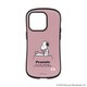 41-951149 [iFace First Classケース PEANUTS（ピーナッツ） くすみピンク・レター iPhone 14 Pro用ケース]