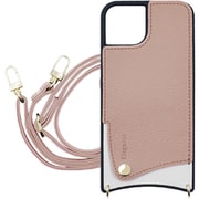 SH-IP14PM-GP [iPhone 14 Pro Max 用 ケース スマホショルダー スマホケース ショルダータイプ くすみカラー エレガンテ Elegante/グレイッシュピンク]